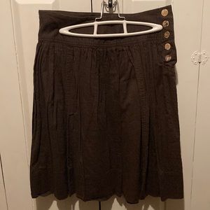 Chocolate brown a line skirt